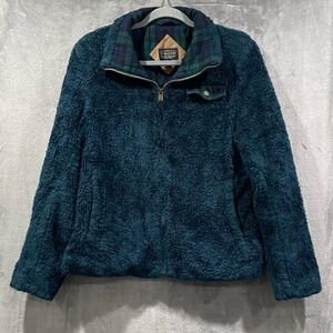 Pendleton Deep Pile Fleece Womens Sherpa Blue Lined Jacket Women’s Size Small